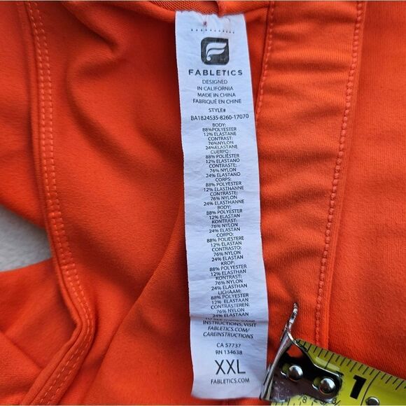 Fabletics Adele Racerback High Support Sports Bra Orange - Picture 6 of 12